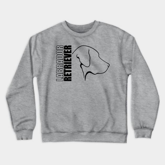 Proud Labrador Retriever profile dog lab mom Crewneck Sweatshirt by wilsigns